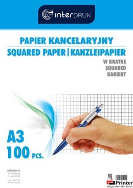 Papier kancelaryjny A3 kratka (100) INTERDRUK