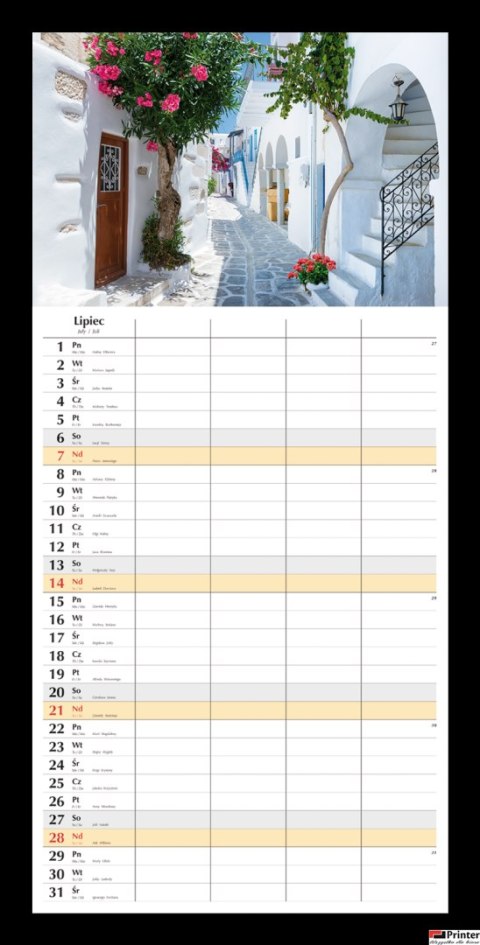Planer miesięczny 2024 Michalczyk i Prokop T-108S-3 kalendarz ścienny
