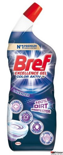 BREF Płyn żel do WC Excellence Color Aktiv 700ml Lavender *311235