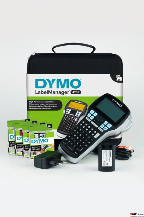 Drukarka przenośna etykiet DYMO LabelManager 420P zestaw walizkowy, klawiatura ABC S0915480 Drukarka przenośna etykiet DYMO LabelManager 420P zestaw walizkowy, klawiatura ABC S0915480