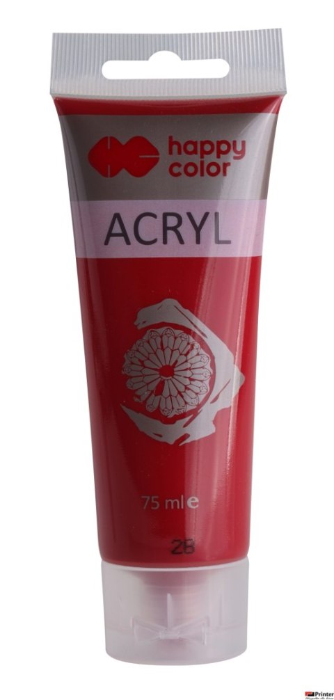 Farba akrylowa 75ml , karminowy, Happy Color HA 7370 0075-28 Farba akrylowa 75ml , karminowy, Happy Color HA 7370 0075-28