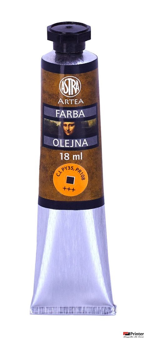 Farba olejna Astra tuba 18ml - kadmium żółty ciemny, 83410957