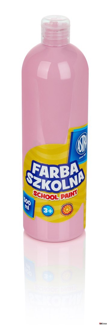 Farba szkolna Astra 500 ml - różowa jasna, 301112008 Farba szkolna Astra 500 ml - różowa jasna, 301112008