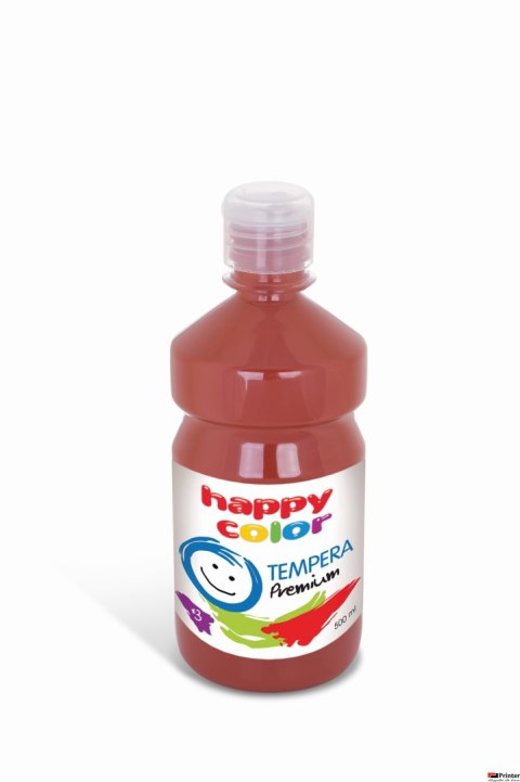 Farba tempera Premium 500ml, ciemnobrązowy, Happy Color HA 3310 0500-75