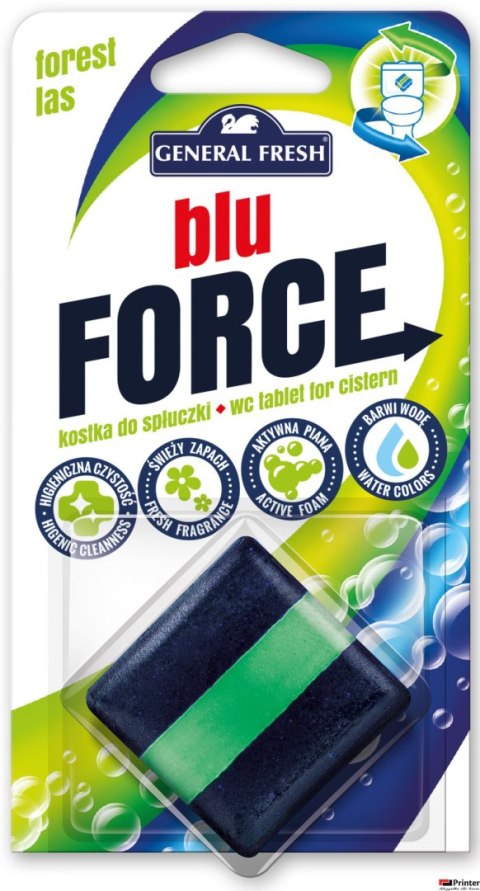 Kostka do WC BLU FORCE do spłuczki 50g las GENERAL FRESH Kostka do WC BLU FORCE do spłuczki 50g las GENERAL FRESH