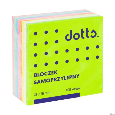 Kostka samoprzylepna DOTTS 75x75 400 kartek tęczowa (NSKT/D)