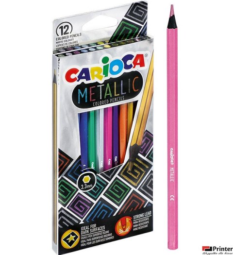 Kredki CARIOCA ołówkowe metaliczne 12 kolorów (43164) 170-2567 SALE Kredki CARIOCA ołówkowe metaliczne 12 kolorów (43164) 170-2567 SALE