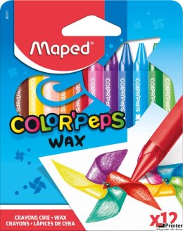 Kredki COLORPEPS świecowe 12 kolorów 861011 MAPED