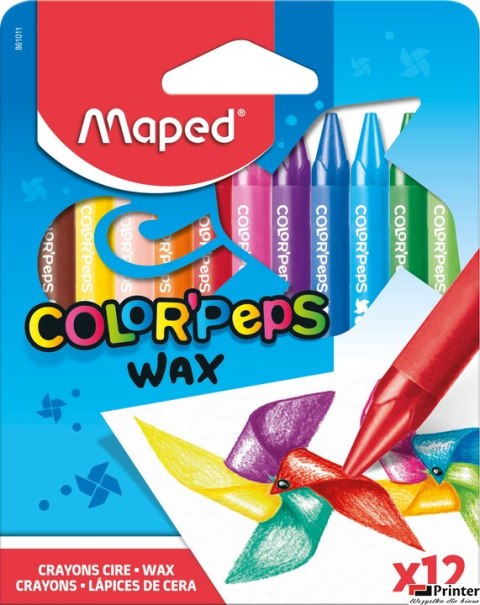 Kredki COLORPEPS świecowe 12 kolorów 861011 MAPED Kredki COLORPEPS świecowe 12 kolorów 861011 MAPED