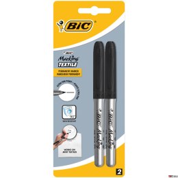 Marker do tekstyliówBIC Textile 0,9mm czarny Blister 2szt, 933872