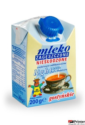 Mleko GOSTYŃ 4% zagęszczone niesłodzone LIGHT 200g