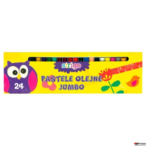 Pastele olejne JUMBO 12 kolory STRIGO SSC030