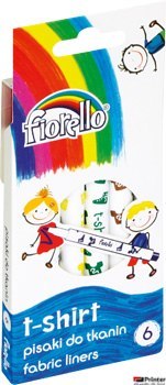 Pisaki T-SHIRT FIORELLO GR-F125, 6 kolorów 160-2038 Pisaki T-SHIRT FIORELLO GR-F125, 6 kolorów 160-2038