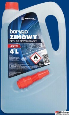 Płyn do spryskiwaczy 4L zimowy z lejkiem do -22C BORYSZEW