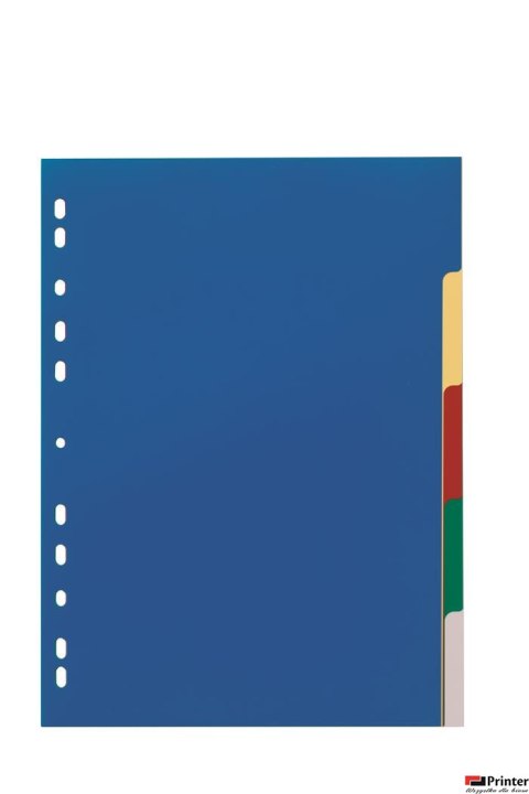 Przekładki PP A4, kolorowe indeksy, 5 części Pięciokolorowy 673027 DURABLE Przekładki PP A4, kolorowe indeksy, 5 części Pięciokolorowy 673027 DURABLE