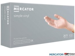 Rękawice winylowe XL (100) transparentne MERCATOR MEDICAL EN420