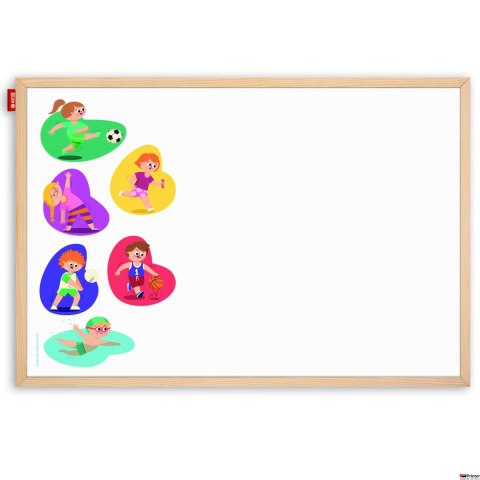 Tablica edukacyjna MemoBe, WHITEBOARDGAME: Sport adventure!, nadruk SPORT, rama drewniana, 90x60 cm MTM090060.SP01.01.51 Tablica edukacyjna MemoBe, WHITEBOARDGAME: Sport adventure!, nadruk SPORT, rama drewniana, 90x60 cm MTM090060.SP01.01.51