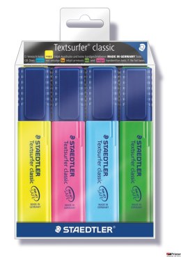 Zakreślacze TOPSTAR 4 kolorów etui STAEDTLER 364WP4