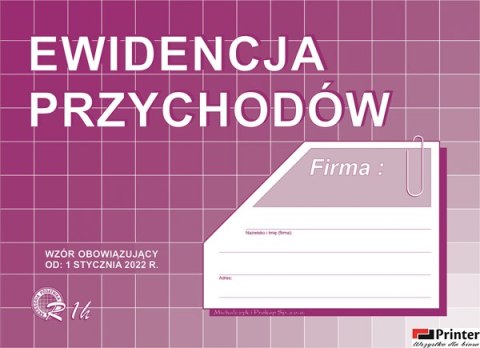 Ewidencja przychodów A5 R01-H MICHALCZYK I PROKOP album/offset (od 1 styczeń 2022) Ewidencja przychodów A5 R01-H MICHALCZYK I PROKOP album/offset (od 1 styczeń 2022)