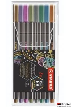 Flamaster Pen 68 METALLIC etui 8 szt. 6808/8-11 STABILO