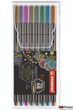 Flamaster Pen 68 METALLIC etui 8 szt. 6808/8-11 STABILO Flamaster Pen 68 METALLIC etui 8 szt. 6808/8-11 STABILO