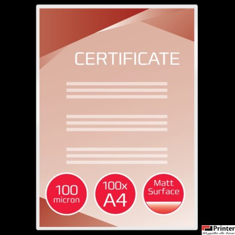 Folie do laminacji matowe GBC, A4, 100 mic. , 100 szt., 3740491 Folie do laminacji matowe GBC, A4, 100 mic. , 100 szt., 3740491