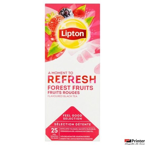 Herbata LIPTON REFRESH FOREST FRUTIS 25k.fol czarna Herbata LIPTON REFRESH FOREST FRUTIS 25k.fol czarna