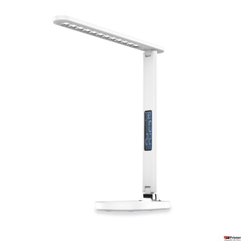 Lampka biurkowa biała led Platinet 13W PDL081DW z zegarem, budzikiem i termometrem Lampka biurkowa biała led Platinet 13W PDL081DW z zegarem, budzikiem i termometrem