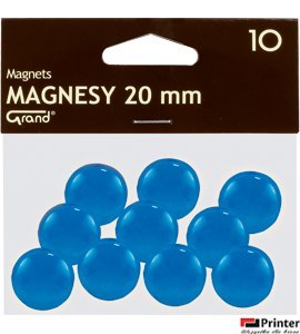 Magnes 20mm GRAND, niebieskie, 10 szt 130-1690