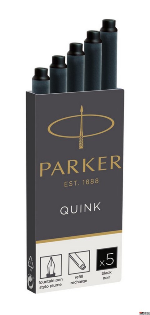 Naboje z Atramentem QUINK - STANDARD czarny - 5 szt. w pudełku 1950382 PARKER Naboje z Atramentem QUINK - STANDARD czarny - 5 szt. w pudełku 1950382 PARKER
