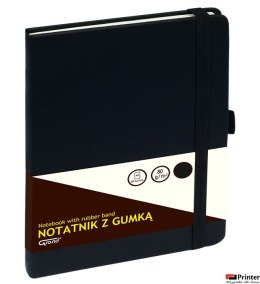 Notatnik GRAND z gumką A5/80 kartek, 80g/kratka, okładka czarna, 150-1381