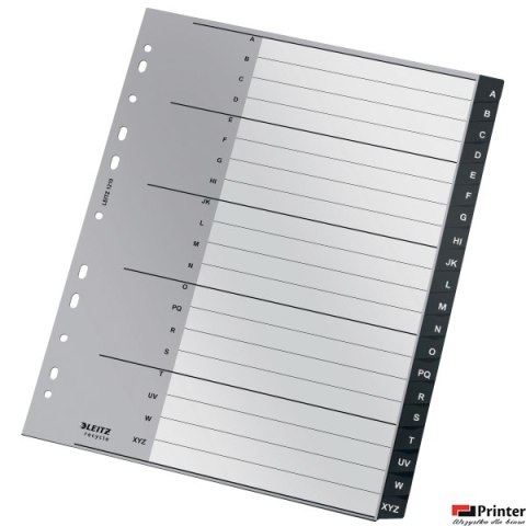Przekładki Recycle, A - Z, A4, PP, czarne Leitz, 12190000 Przekładki Recycle, A - Z, A4, PP, czarne Leitz, 12190000