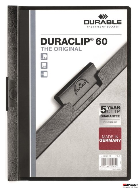 Skoroszyt DURABLE DURACLIP Original 60 czarny 2209-01