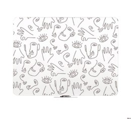 Tablica Qboard bezramowa z eleganckim czarnym wykończeniem, lakierowana biała 100x200 cm 2X3 FBQ1020