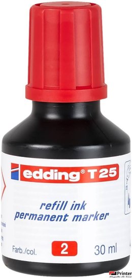 Tusz do mark.perm.30ml czerwony T25/002 EDDING (X)