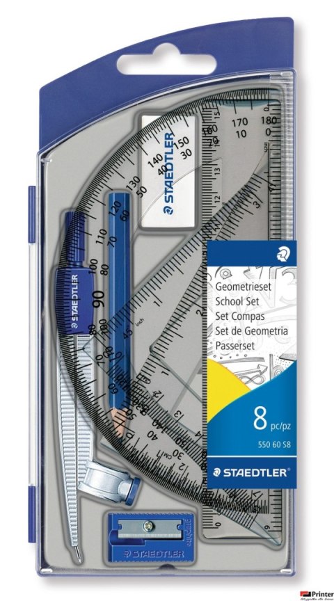 Zestaw geometryczny, Staedtler S 550 60 S8 Zestaw geometryczny, Staedtler S 550 60 S8