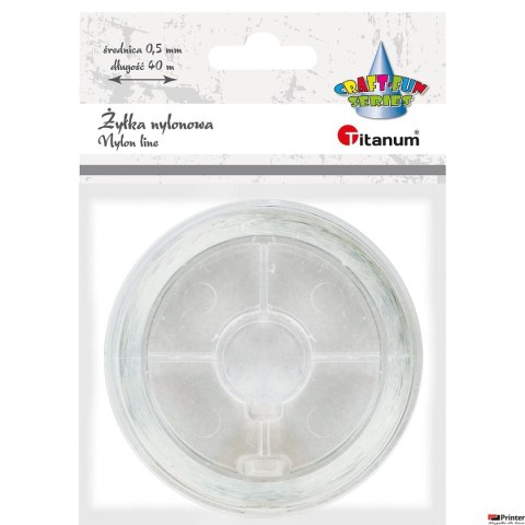 Żyłka ozdobna Craft-Fun Series - przezroczysta 0,5mm 40m (nylon) 363624 TITANUM Żyłka ozdobna Craft-Fun Series - przezroczysta 0,5mm 40m (nylon) 363624 TITANUM