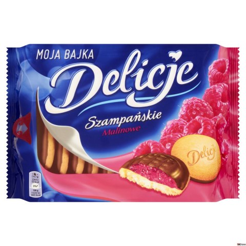 Ciastka DELICJE Szampańskie malina 294g Ciastka DELICJE Szampańskie malina 294g
