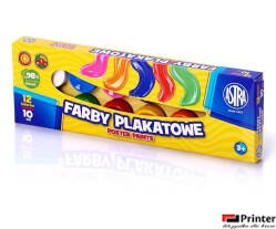 Farby plakatowe Astra 12 kolorów - 10 ml, 83115902