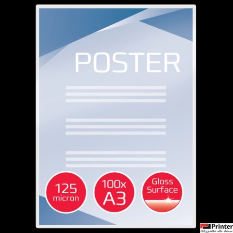 Folia GBC A3 2x125 mikronów (100szt.) 3200725 Folia GBC A3 2x125 mikronów (100szt.) 3200725