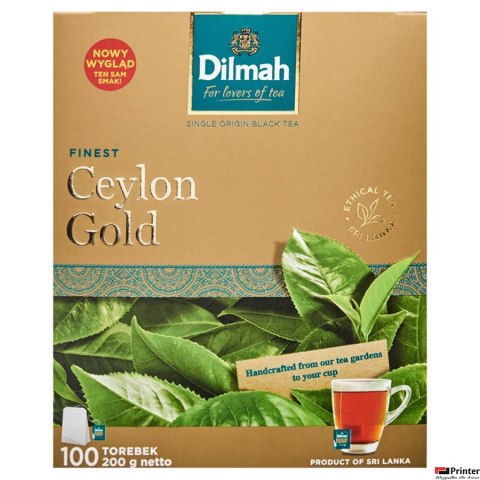 Herbata DILMAH CEYLON GOLD 100szt x2g saszetki czarna Herbata DILMAH CEYLON GOLD 100szt x2g saszetki czarna