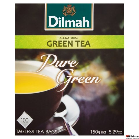 Herbata DILMAH PURE GREEN TEA zielona 100 torebek x1,5g