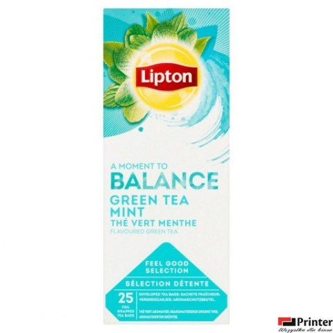 Herbata LIPTON BALANCE Green Tea Mint (25 kopert fol.)