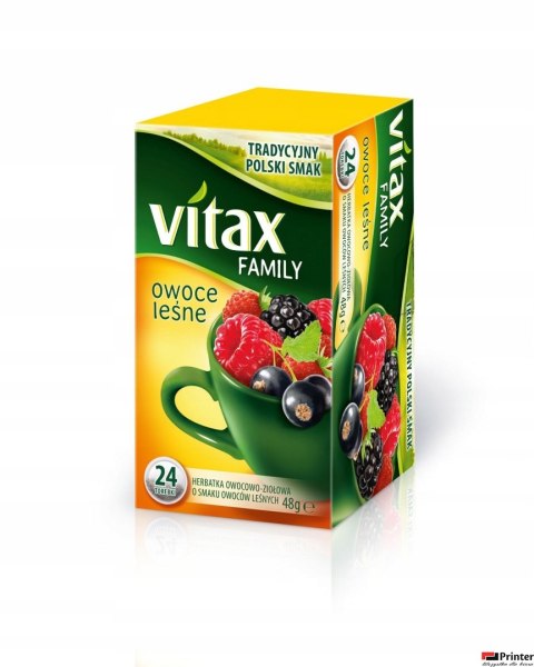 Herbata VITAX FAMILY OWOCE LEŚNE (24 saszetek) bez zawieszki Herbata VITAX FAMILY OWOCE LEŚNE (24 saszetek) bez zawieszki