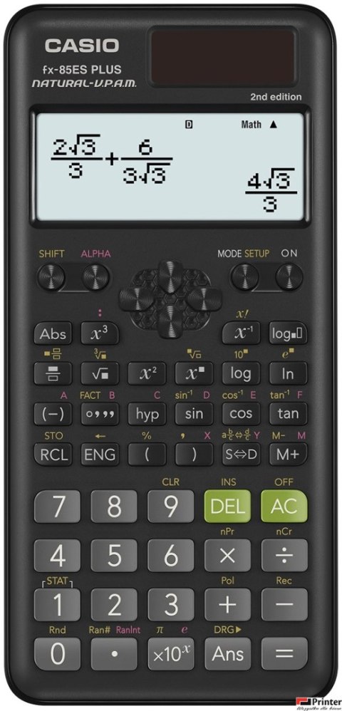 Kalkulator CASIO FX-85ES PLUS-S naukowy 2nd edition Kalkulator CASIO FX-85ES PLUS-S naukowy 2nd edition
