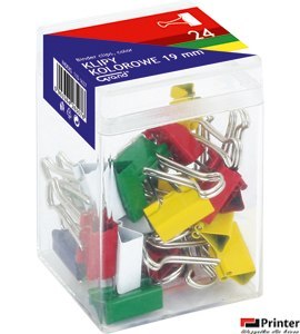 Klip 19mm mix kolorów plastikowe op.24szt GRAND 110-1637 Klip 19mm mix kolorów plastikowe op.24szt GRAND 110-1637