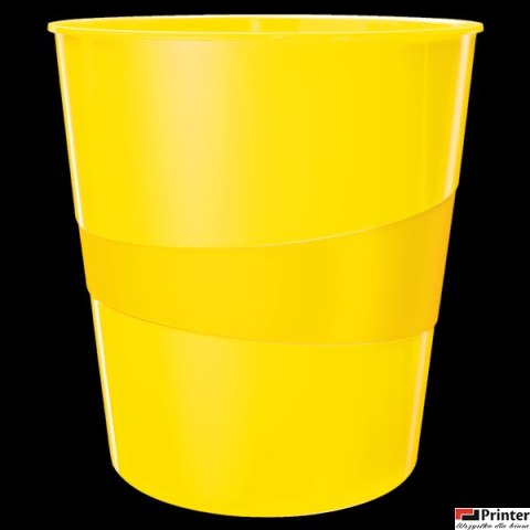 Kosz na śmieci 15L Leitz WOW, żółty 52781016 Kosz na śmieci 15L Leitz WOW, żółty 52781016