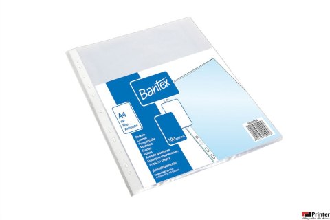 Koszulki groszkowe A4 50mic., w folii (100szt) BANTEX 100550109 Koszulki groszkowe A4 50mic., w folii (100szt) BANTEX 100550109
