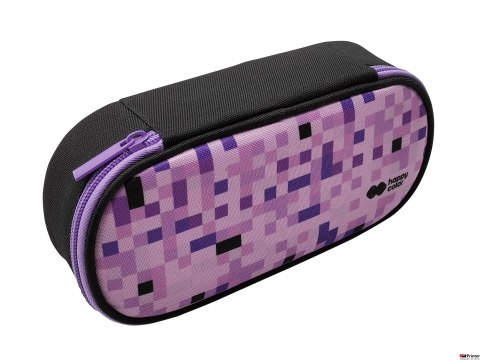 Piórnik saszetka z 1 zamkiem i klapką wewnętrzną, owalny, PIXI violet, Happy Color HA 2213 4510-PI2 Piórnik saszetka z 1 zamkiem i klapką wewnętrzną, owalny, PIXI violet, Happy Color HA 2213 4510-PI2