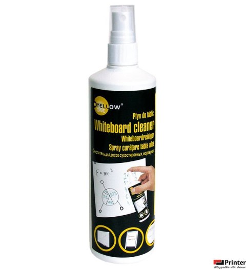 Płyn do czyszczenia tablic suchościeralnych 250ml 125-1039 Yellow One Płyn do czyszczenia tablic suchościeralnych 250ml 125-1039 Yellow One